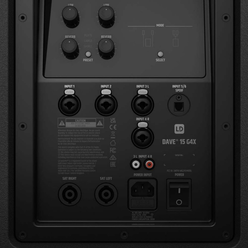 DAVE 15 GX4 Sistema de PA activo 2.1 compacto