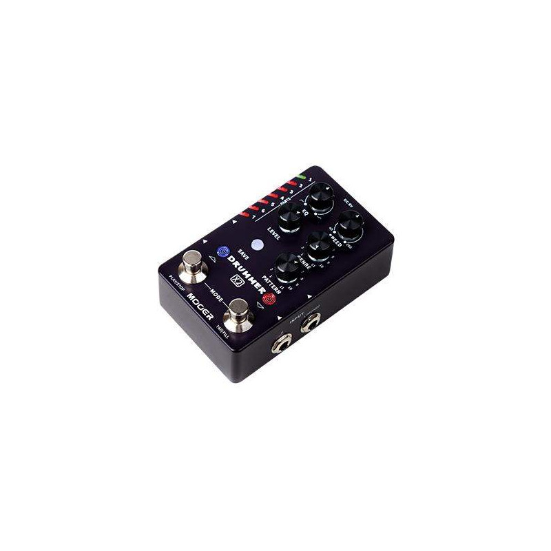 comprar Pedal Caja de Ritmos MOOER Drummer X2 pensado para guitarristas que necesitan ritmos de bateria en directo.
