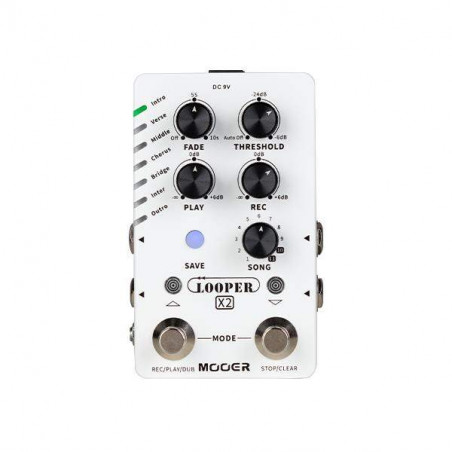 pedal Pedal Looper MOOER Looper X2, Pedal de fraseo/looping LOOPER X2.
