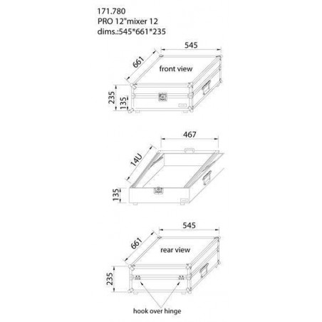 Power Dynamics PD-FU12  Maleta Flight Case para mesa mezclas 19",posicion inclinada asas de transporte y palomillas. Power Dynamics PD-FU12  Maleta Flight Case para mesa mezclas 19",posicion inclinada asas de transporte y palomillas.