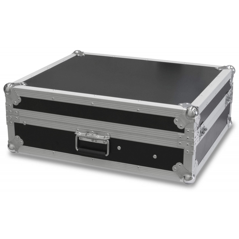 Power Dynamics PD-FU12  Maleta Flight Case para mesa mezclas 19",posicion inclinada asas de transporte y palomillas.