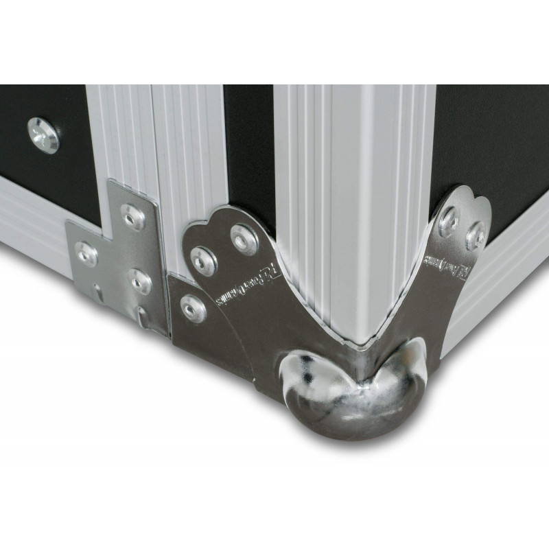 Power Dynamics PD-FU12  Maleta Flight Case para mesa mezclas 19",posicion inclinada asas de transporte y palomillas.