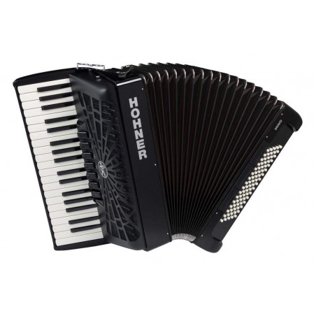 Hohner BRAVO III 80 Negro A16422 Acordeón de piano Cromático Hohner BRAVO III 80 Negro A16422 Acordeón de piano Cromático