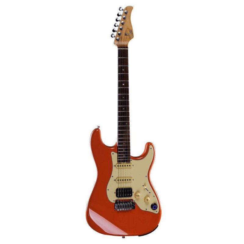 comprar Guitarra eléctrica tipo strato con  multiefectos y Bluetooth MOOER Effects P800 FIESTA RED.