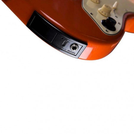 comprar Guitarra eléctrica tipo strato con  multiefectos y Bluetooth MOOER Effects P800 FIESTA RED.