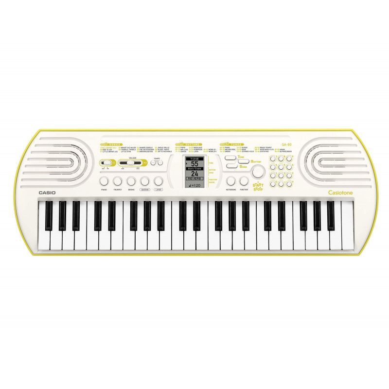 CASIO SA-80 Teclado Infantil 44 Miniteclas Blanco/Amarillo