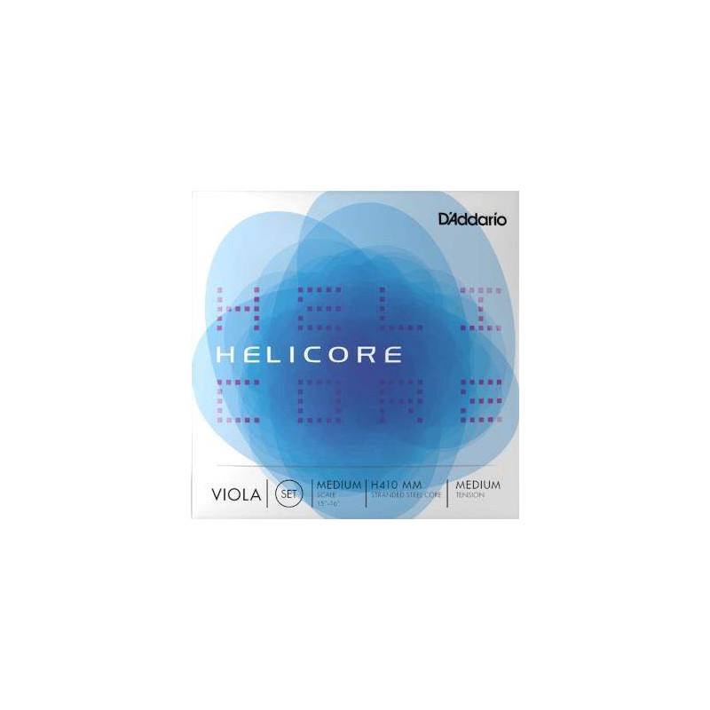 Juego de cuerdas para Viola de 14" D'Addario Helicore H410MM de tensión media ( Medium ) y escala media.