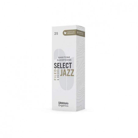 Caja de 5 cañas para Saxo Barítono Organic Select Jazz Limadas 4 dura. Caja de 5 cañas para Saxo Barítono Organic Select Jazz Limadas 4 dura.