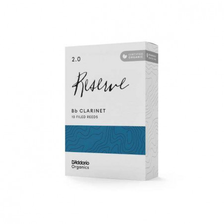 Caja de 10 cañas para Clarinete Sib d'Addario Organic Reserve dureza 4 ODCR1040. Caja de 10 cañas para Clarinete Sib d'Addario Organic Reserve dureza 4 ODCR1040.
