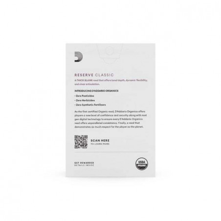 Caja de 10 cañas para Clarinete Sib d'Addario Organic Reserve Classic dureza 3 ODCT1030. Caja de 10 cañas para Clarinete Sib d'Addario Organic Reserve Classic dureza 3 ODCT1030.