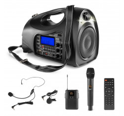 COMPRAR Megáfono VONYX ST016 con Sistema de micros inalámbricos y bateria integrada recargable de Litio. VONYX ST016.