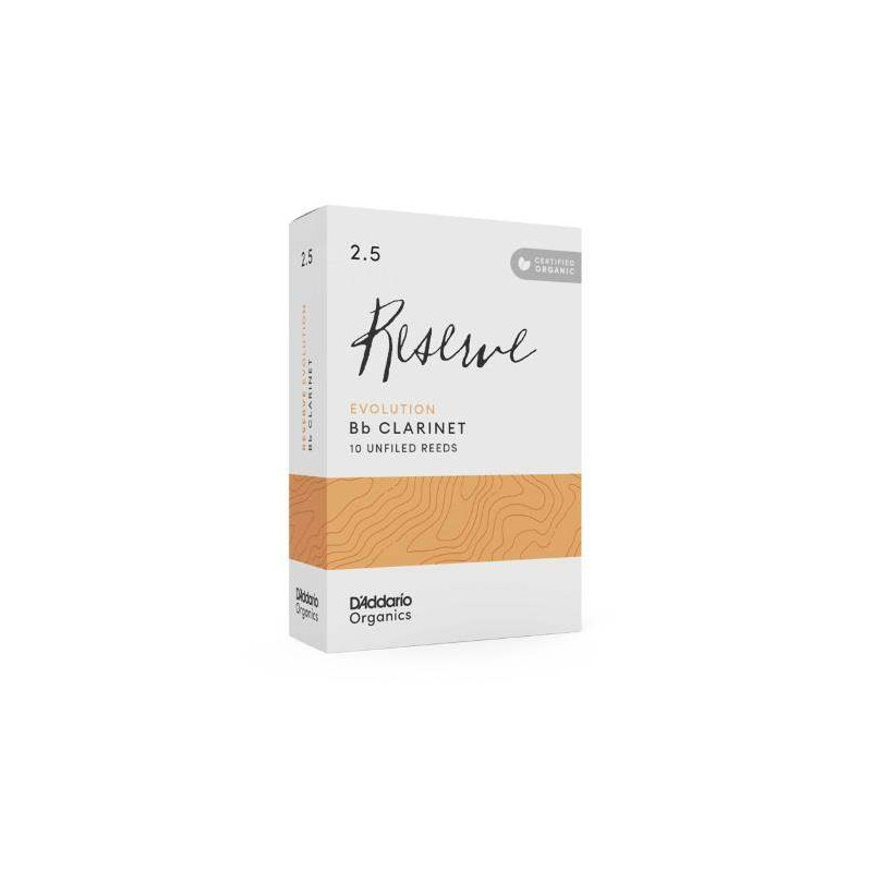 Caja de 10 cañas para Clarinete Sib d'Addario Organic Reserve Evolution dureza 4.0 ODCE1040.
