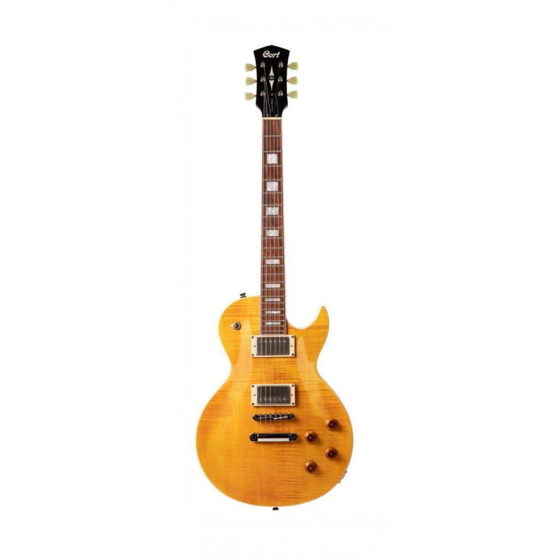 comprar Guitarra eléctrica tipo Les Paul Cort CR250 ATA acabado Antique Ambar, con un sonido cálido, grueso y vintage.