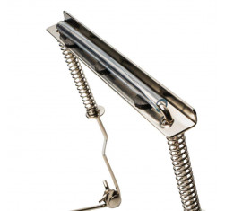 comprar Soporte cromado para Armónica tipo Blues de 20 voces, metálico y con un peso de 180g. 2