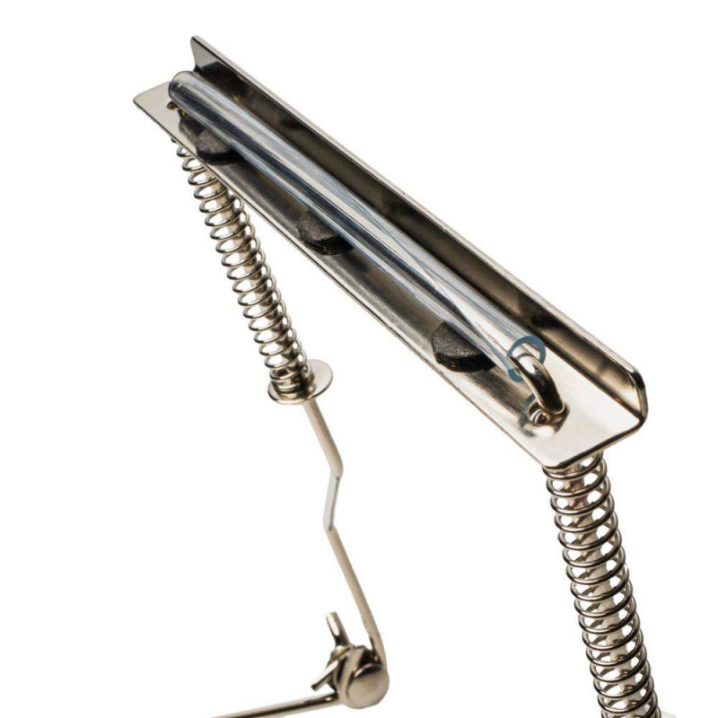 comprar Soporte cromado para Armónica tipo Blues de 20 voces, metálico y con un peso de 180g.