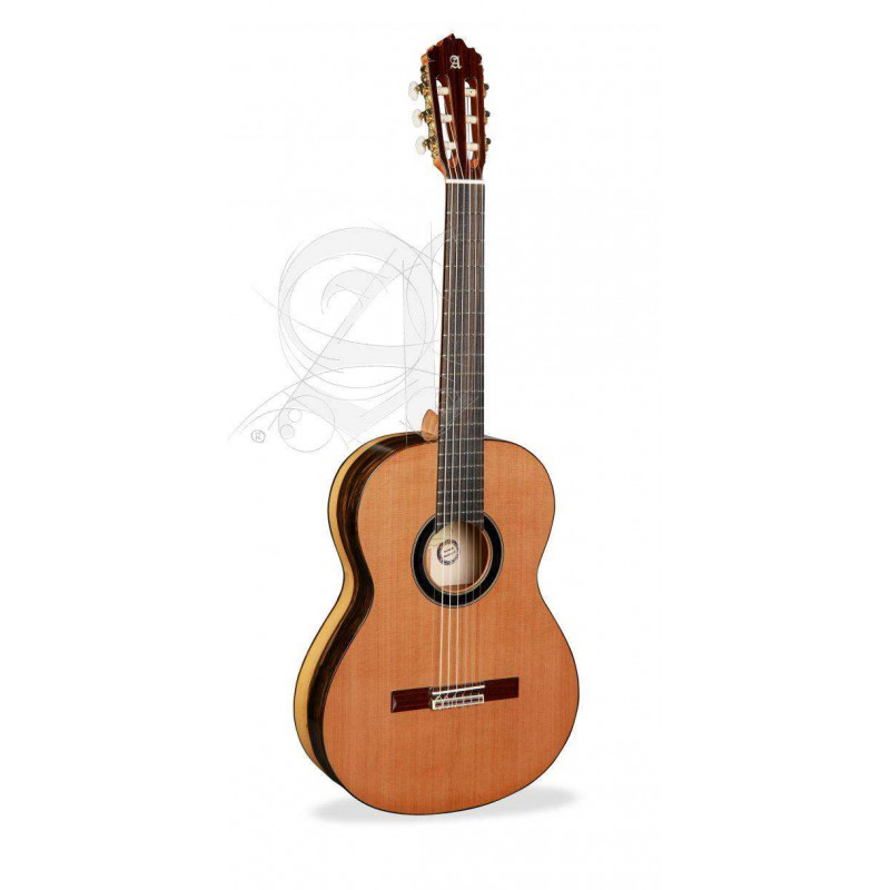 Alhambra 6 EBANO BLANCO Guitarra Clásica con funda