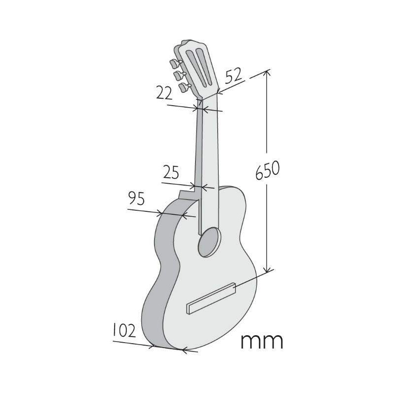 Alhambra 6 EBANO BLANCO Guitarra Clásica con funda