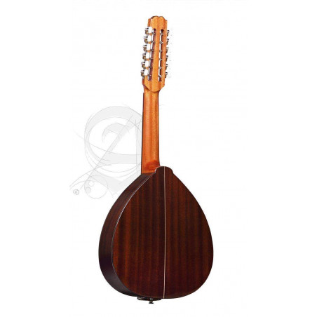 Laúd Alhambra L-3C, un instrumento tradicional con tapa de Cedro macizo y aros y fondo de Sapelli.