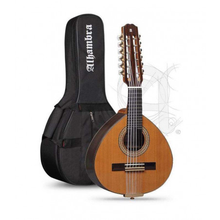 Bandurria Alhambra B-4P un instrumento tradicional con tapa de Cedro macizo y aros y fondo de Palosanto de India.