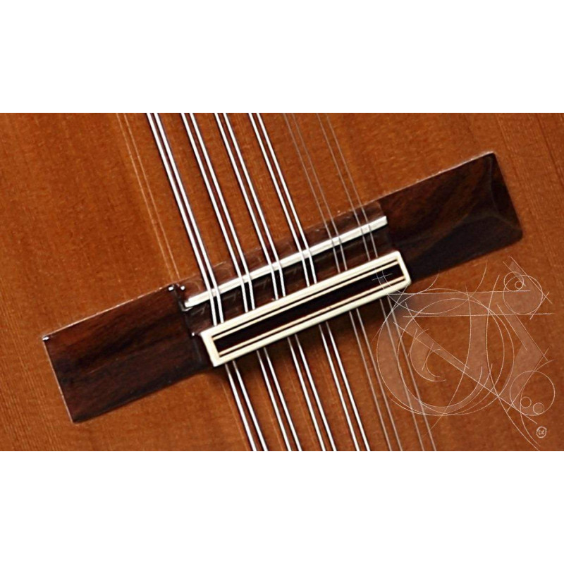 comprar Laúd Alhambra L-4P, un laud tradicional con tapa de Cedro macizo y aros y fondo de Palosanto de India.