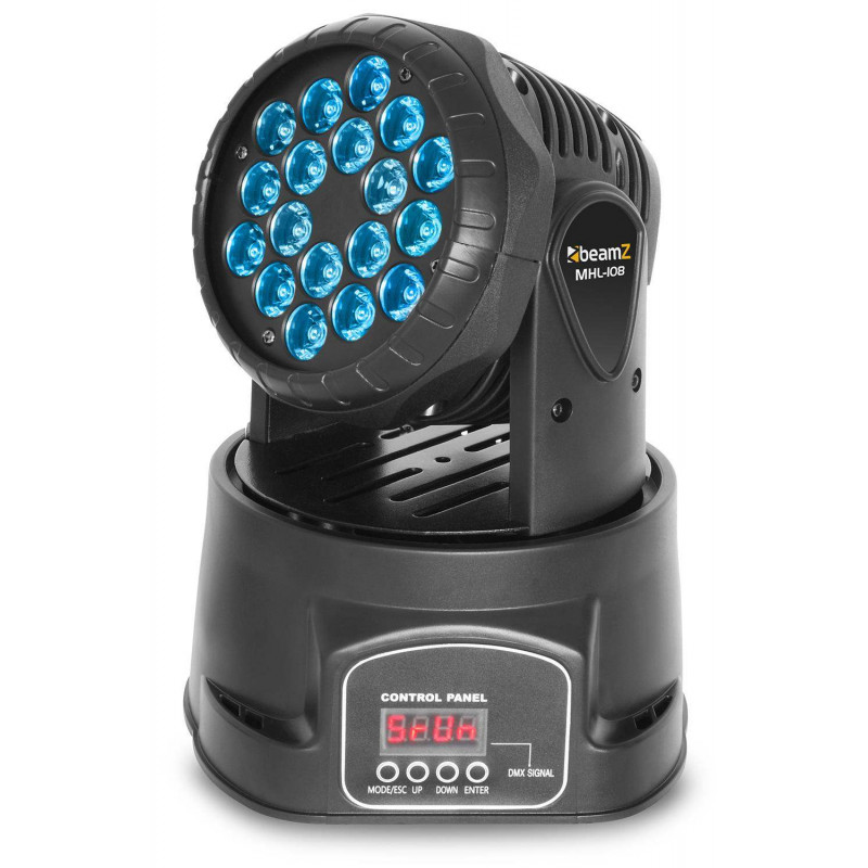 BeamZ MHL108MK3 Cabeza Móvil Wash 18x 3W RGB 11 canales DMX