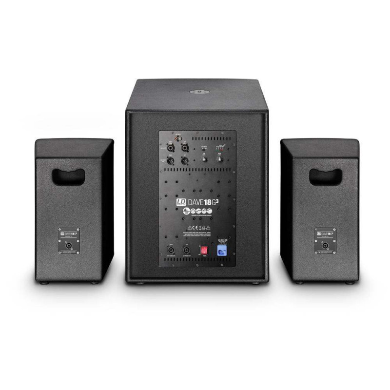 Sistema compacto autoamplificado formado por 2 satelites de 10¿+1" y 1 subgraves de ...