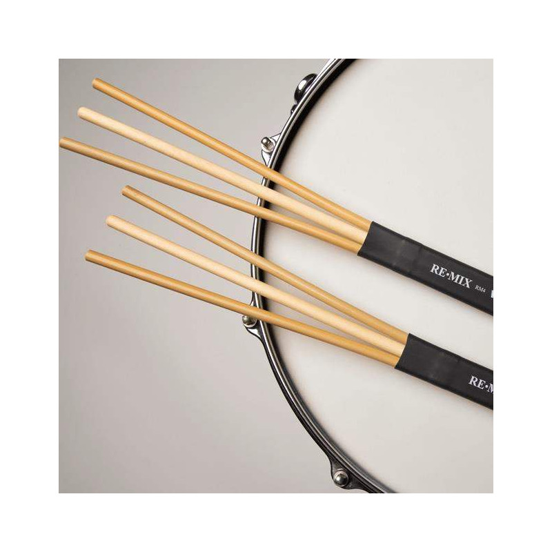 comprar Escobillas VIC FIRTH RM4 RE-MIX de ratán rígido y abedul para mayor volumen y respuesta.