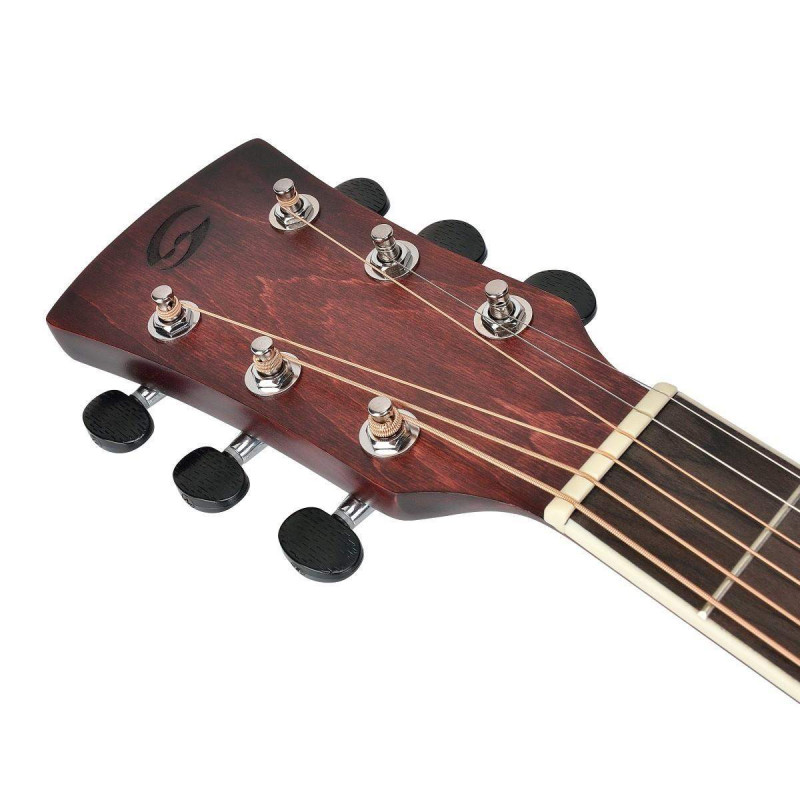 Guitarra acústica con cutaway y preamplificador