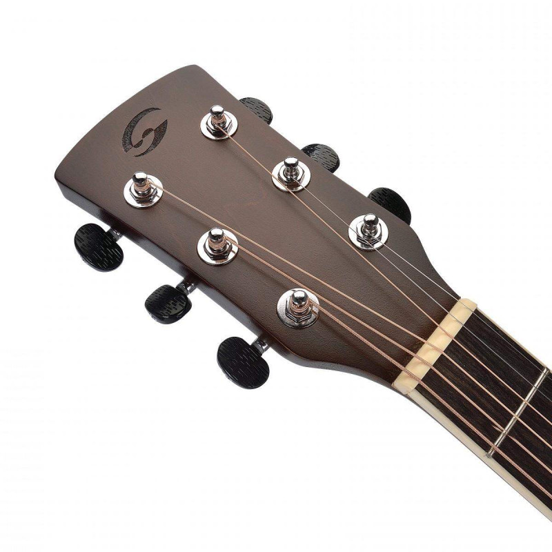 Guitarra acústica con cutaway y preamplificador