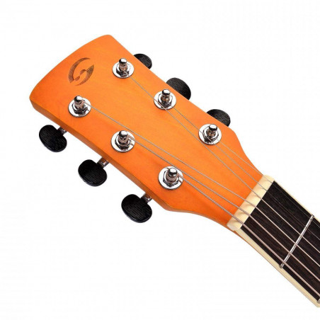 Guitarra acústica con cutaway y preamplificador