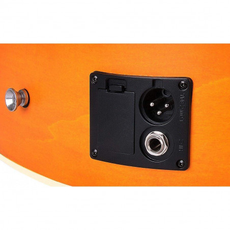 Guitarra acústica con cutaway y preamplificador