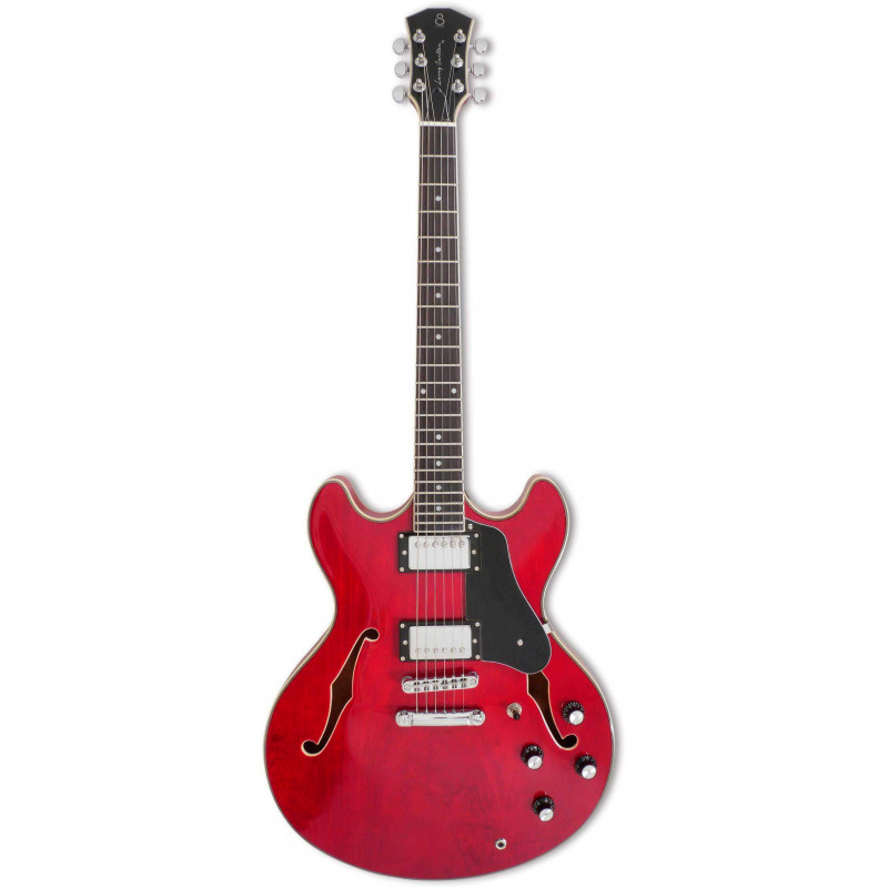LARRY CARLTON H7 STR SEE THOUGH RED Guitarra Eléctrica 