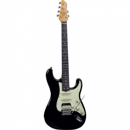 comprar Guitarra Eléctrica EKO AIRE V-NOS BLACK, Guitarra Eléctrica tipo Stratocaster en color negro.