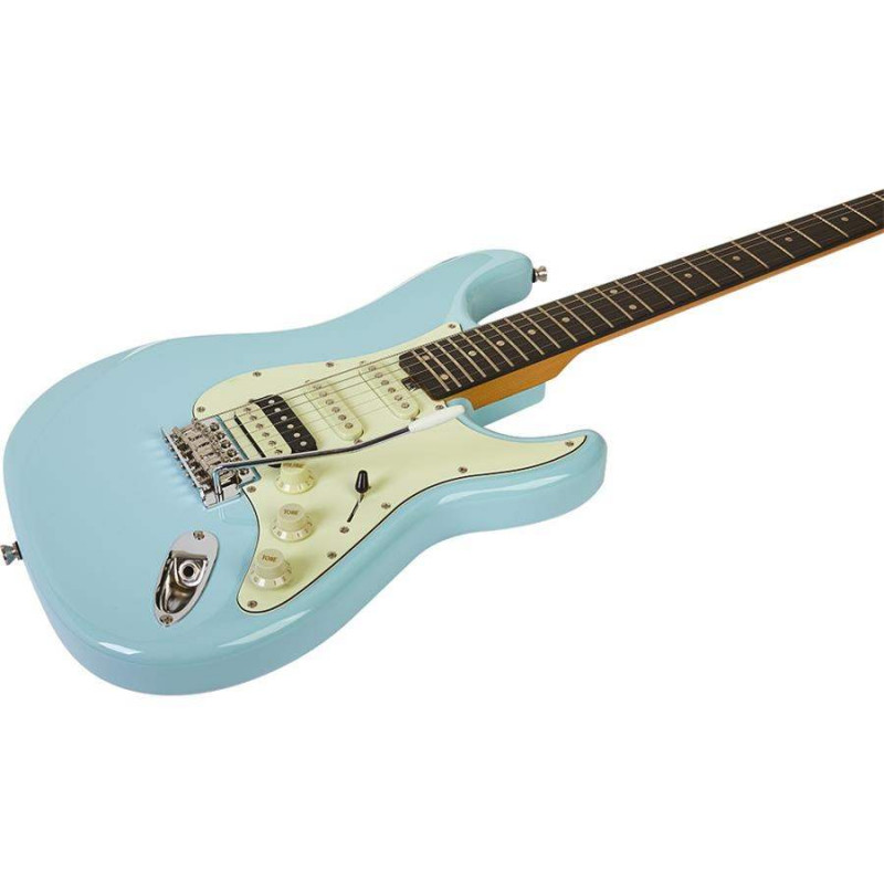 comprar Guitarra Eléctrica EKO AIRE V-NOS DAPHNE BLUE, Guitarra Eléctrica tipo Stratocaster en color azul.