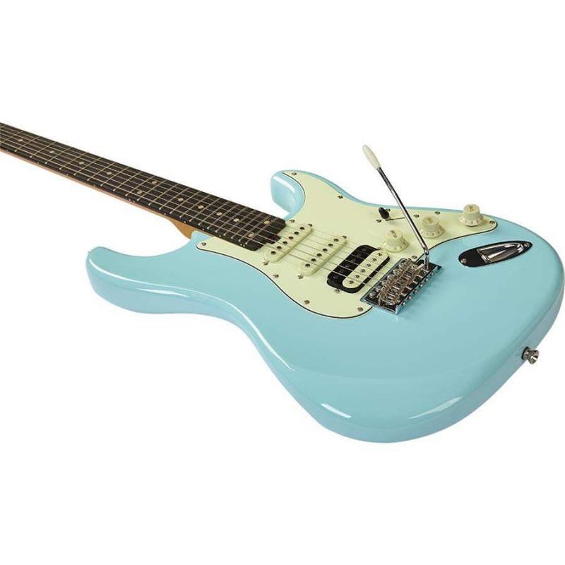 comprar Guitarra Eléctrica EKO AIRE V-NOS DAPHNE BLUE, Guitarra Eléctrica tipo Stratocaster en color azul.