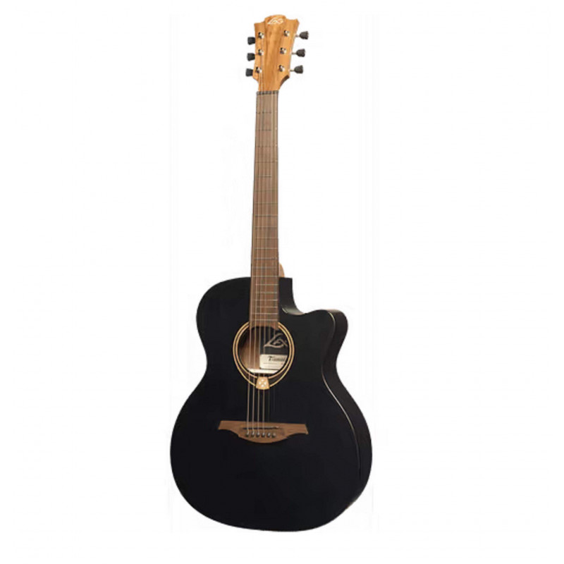 comprar Guitarra Acustica Auditorium LAG T70A Acabado Negro satinado, ideal para iniciarse, con tapa sólida de Abeto.