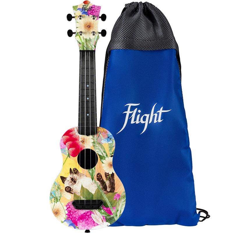 FLIGHT UTS-42 Ukelele Soprano Ultra Travel Series Summer Cat