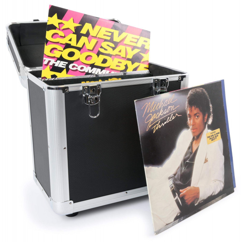 Comprar maleta para vinilos Power Dynamics RC80 negra con capacidad para 60 vinilos.