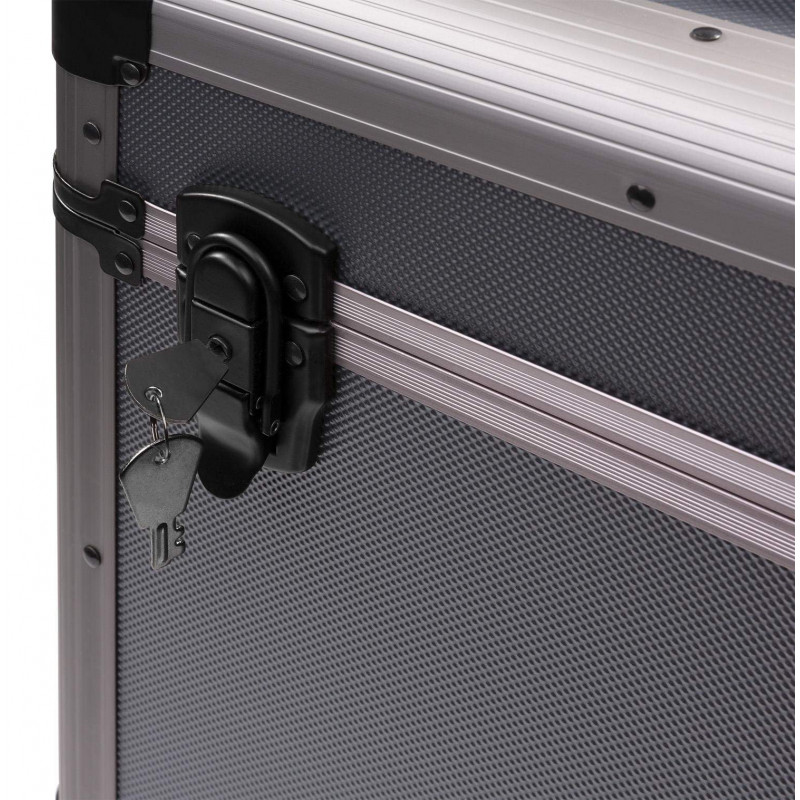 Comprar maleta para vinilos Power Dynamics RC80 color titanio con capacidad para 60 vinilos.