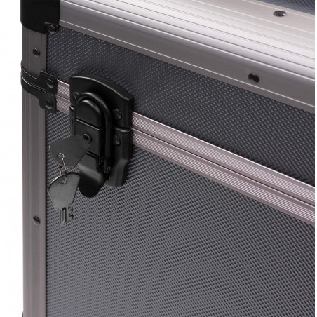 Comprar maleta para vinilos Power Dynamics RC80 color titanio con capacidad para 60 vinilos.