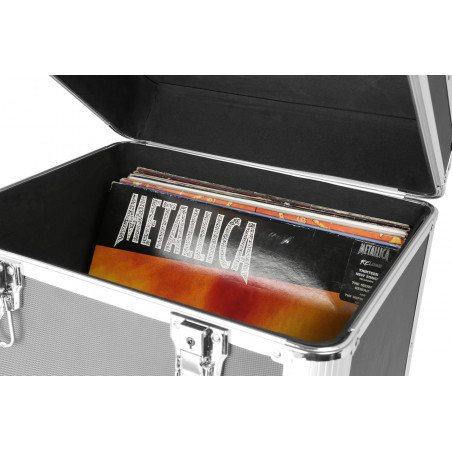 Comprar maleta para vinilos Power Dynamics RC100 negra con capacidad para 80 vinilos.