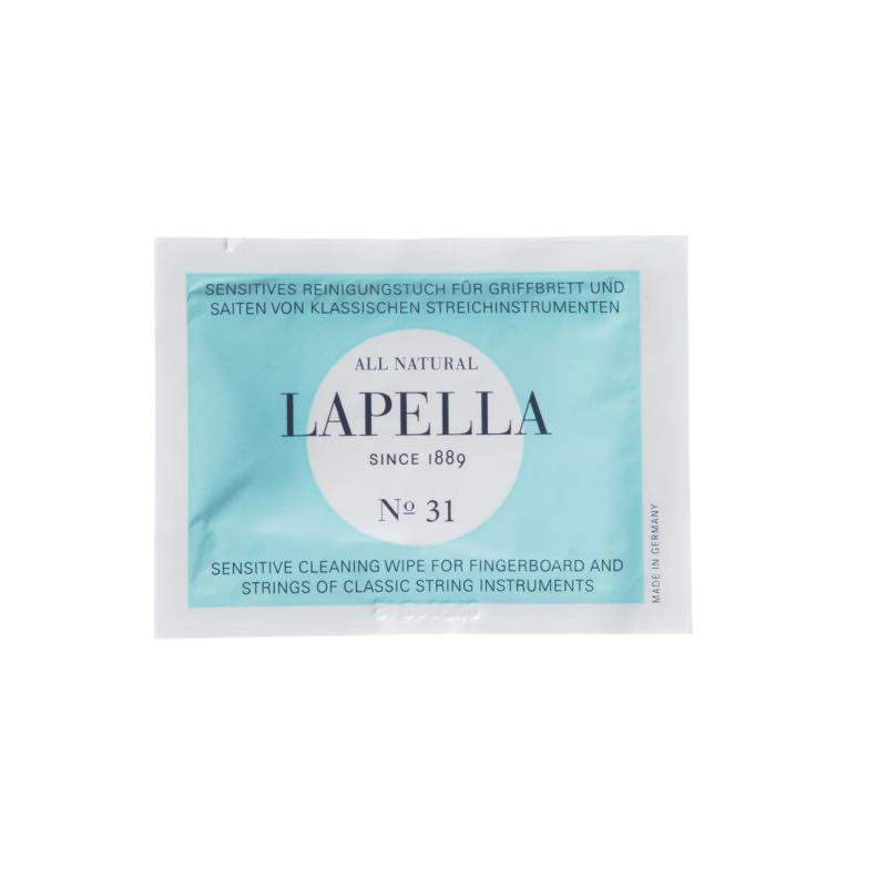 COMPRAR pack 10 toallitas Lapella para limpiar el diapasón y las cuerdas de tus instrumentos de cuerda clásicos.