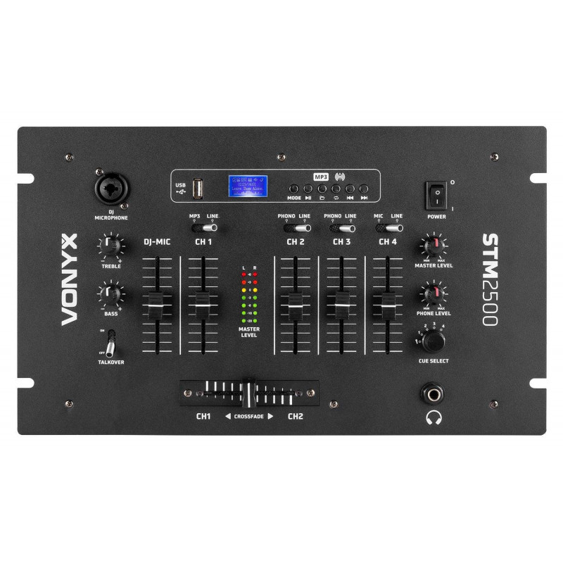 VONYX STM2500 Mezclador de 5 canales USB/MP3 con BT