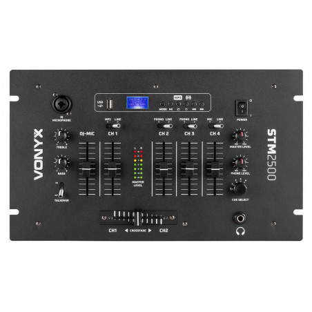 VONYX STM2500 Mezclador de 5 canales USB/MP3 con BT