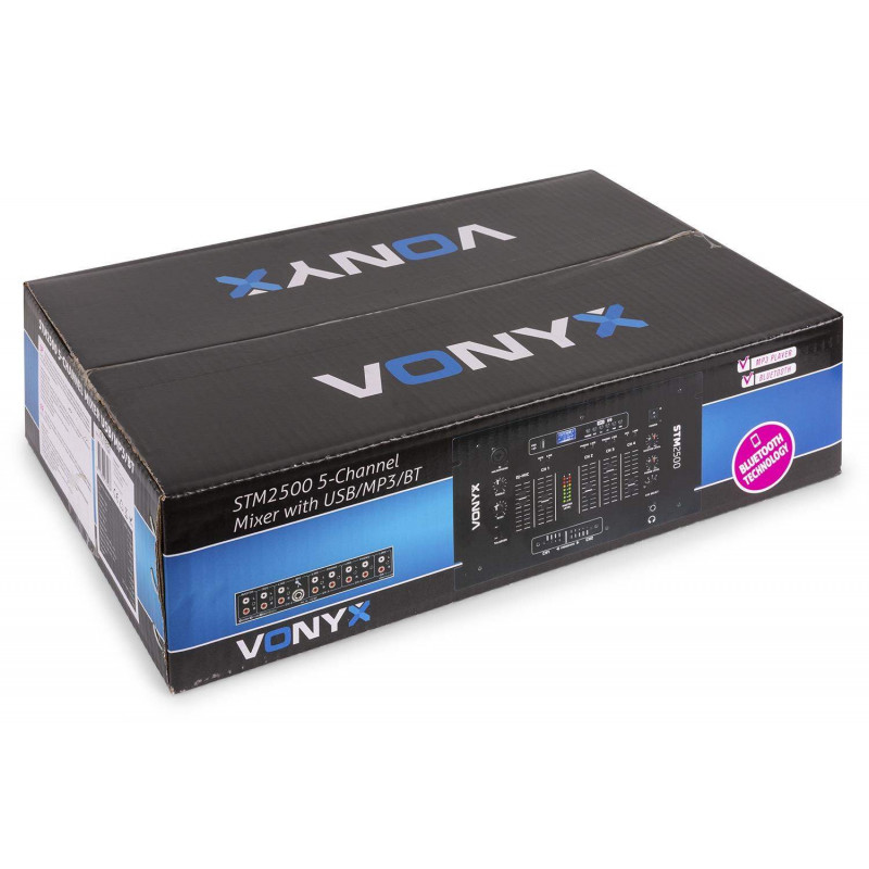 VONYX STM2500 Mezclador de 5 canales USB/MP3 con BT