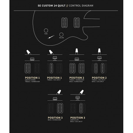 SE CUSTOM 24 QUILT VIOLET Guitarra Eléctrica 