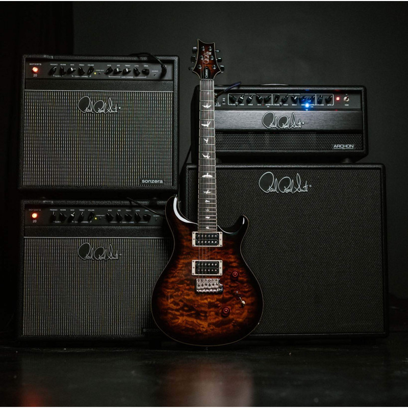 SE CUSTOM 24 QUILT BLACK GOLD SUNBURST Guitarra Eléctrica 