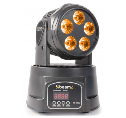 Beamz MHL90 Mini Cabeza Movil wash 5x18W RGBAW-UV LED
