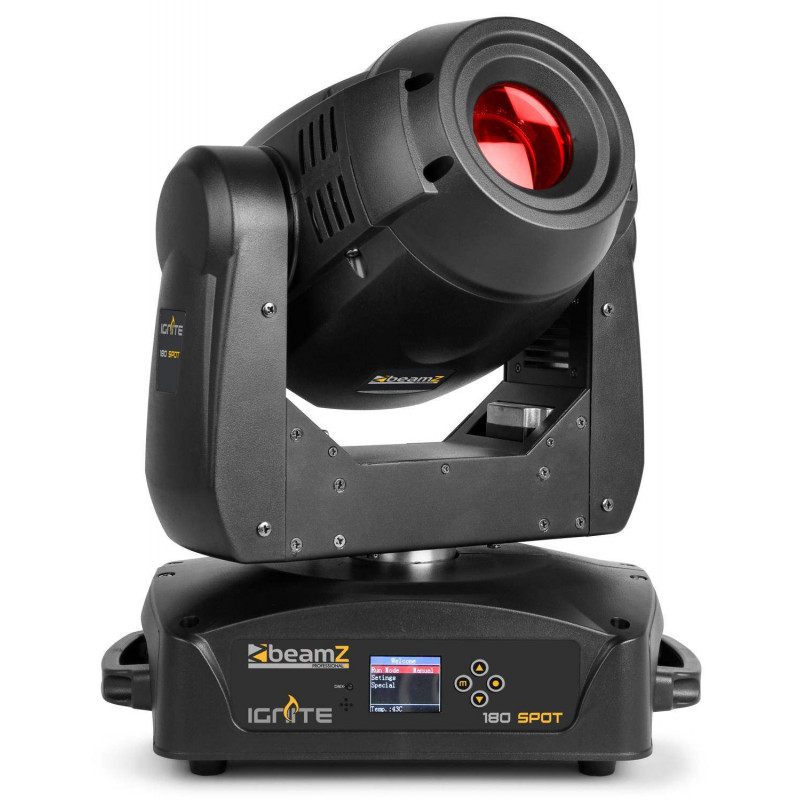 Beamz IGNITE180S Cabeza Movil Spot LED, Potente Led Blanco de 180 W