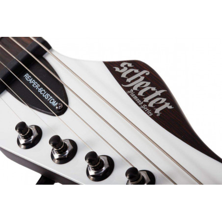 Schecter REAPER-6 CUSTOM GLOSS WHITE Guitarra Eléctrica Strato Blanca